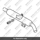 Silencer, Exhaust, LH, C4, Catalyst (T2206366)