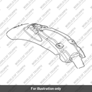 Rear Mudguard, Jet Black (T2302372-PG)