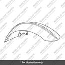Front Mudguard, Sapphire Black (T2308628-PM)