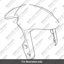Front Mudguard, Matt Aluminium (T2310214-MS)