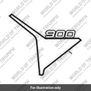Decal, Rad, LH, 900, Phantom Black (T2311690)
