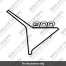 Decal, Rad, LH, 900, Diablo Red (T2311692)