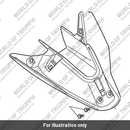 High Mudguard, Lower + Decal Matt White (T2311829)
