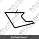 Battery Box Decal, LH, Black/Graphite/Red (T2313326)