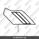 Decal, Front Mudguard, RH, Diablo Red/Cobalt Blue (T2313723)