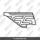 Decal, Tank Upper, LH, Ltd, White/Yellow (T2314877)