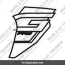 Decal 1, Tank, GT, RH, Ash Grey (T2316402)