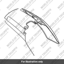 Rear Mudguard, Upper, Matt Sapphire Black (T2317179-PZ)