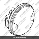 Headlamp, Round, LED, Roadster (T2703236)