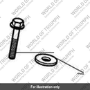 Bolt, HHF, LGHTD, M6 x 28, Slv (T3205083)