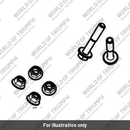 Bolt, HHF, Lghtd, M8 x 45, Slv (T3205109)