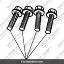 Bolt, HHF, Lghtd, M8 x 30, Slv (T3205653)