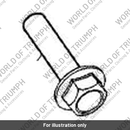 Bolt, HHF, Lghtd, M8 x 33, Slv (T3205868)
