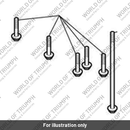 Bolt, RHHF, M6 x 130, Slv (T3208320)