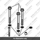 Screw, Pan/Hd, Tx, M6 x 55, Slv (T3331111)