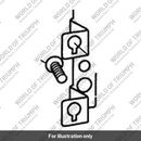 Bolt, H/HD, M4 x 16, Slv (T3332130)