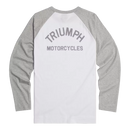 Triumph Mens Blackwell White & Grey Long Sleeved T Shirt