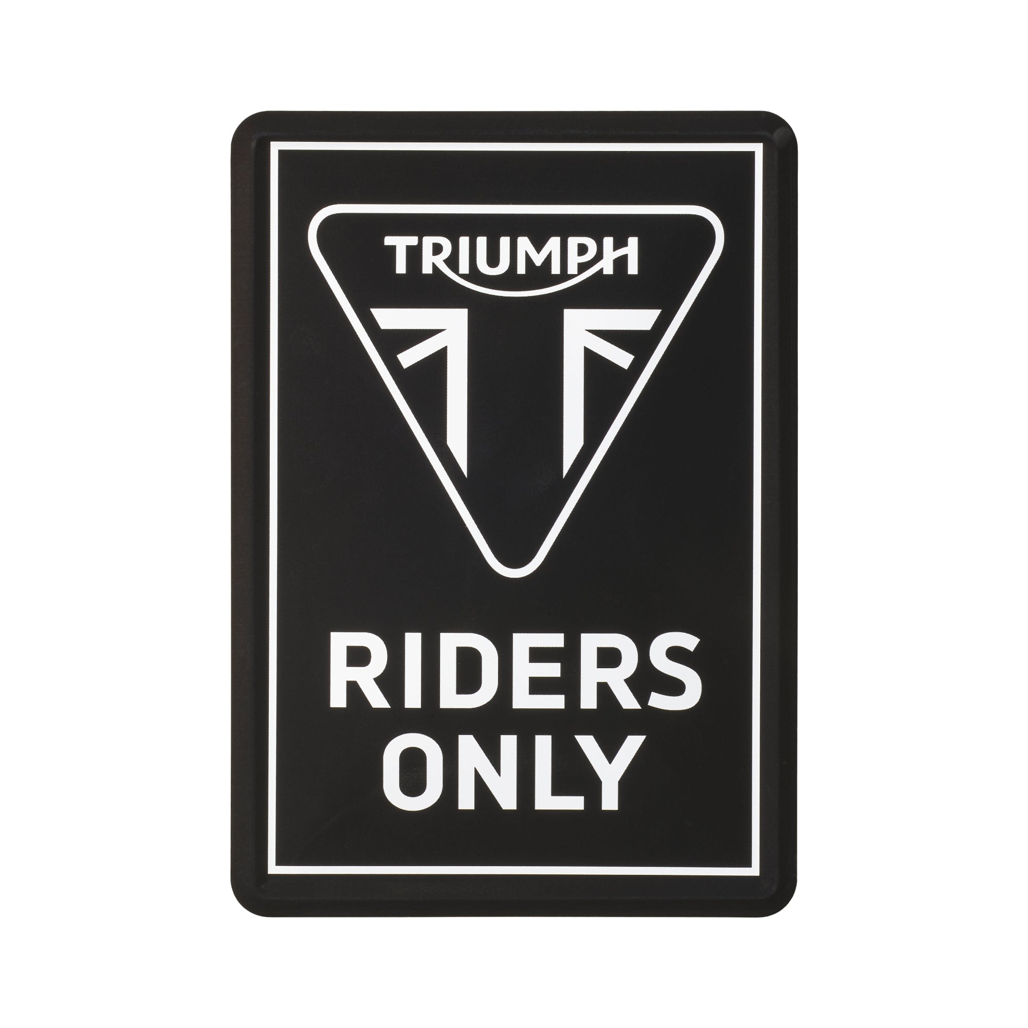 Triumph Riders Only Metal Postcard