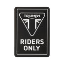Triumph Riders Only Metal Postcard