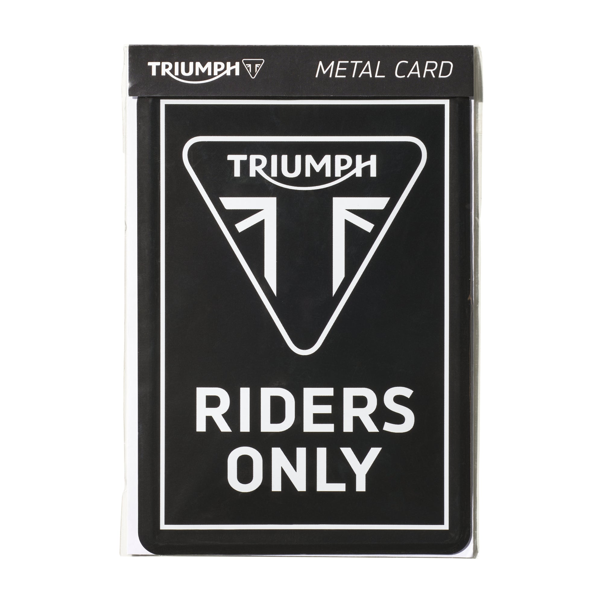 Triumph Riders Only Metal Postcard