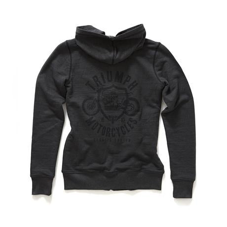 Triumph Ladies Dakota Zip Up Hoodie Black