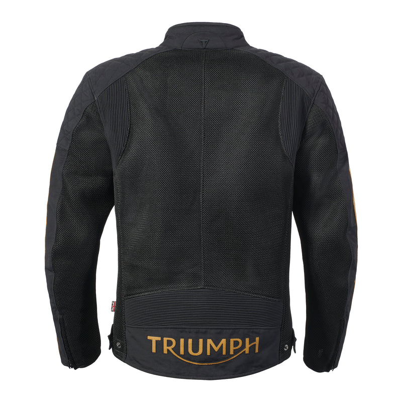 Triumph Mens Braddan Retro Mesh Jacket Black Gold – World Of Triumph