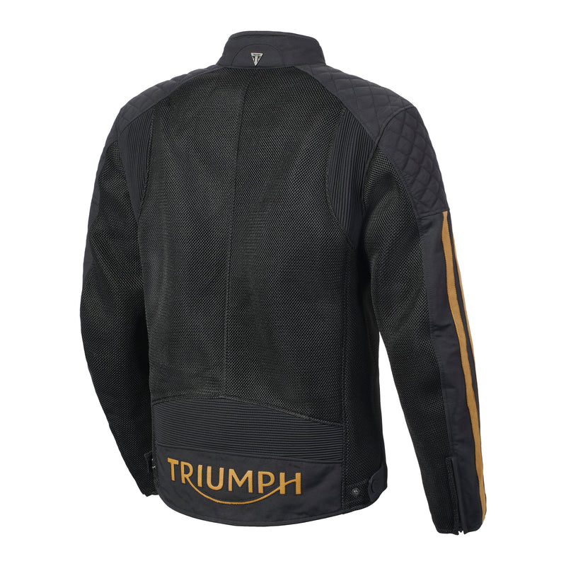 Triumph Mens Braddan Retro Mesh Jacket Black Gold