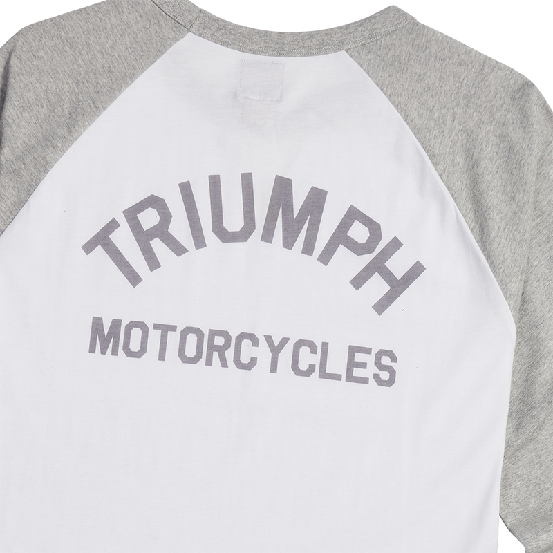 Triumph Mens Blackwell White & Grey Long Sleeved T Shirt