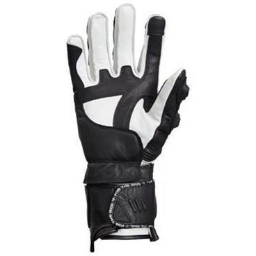 Triumph Mens Triple Leather Gloves Black & White