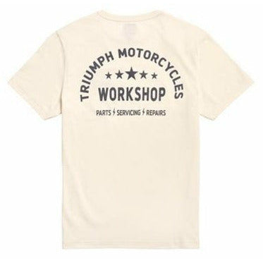 Triumph Mens Workshop Bone Crew T Shirt