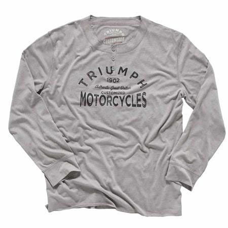 Triumph Mens Custom Henley Long Sleeved T Shirt