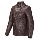 Triumph Ladies Andorra Leather Jacket Oxblood Red