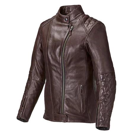 Triumph Ladies Andorra Leather Jacket Oxblood Red