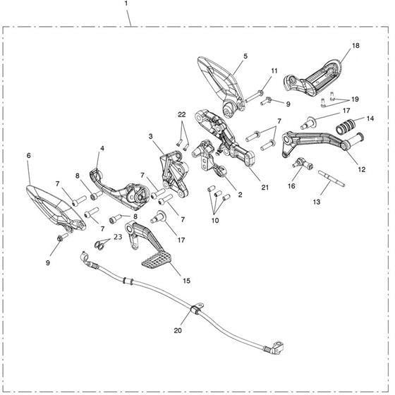 Triumph Middle Foot Controls A9770218 World Of Triumph triumph-middle-foot-controls-a9770218-world-of-triumph