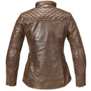 Triumph Ladies Barbour Leather Jacket Brown