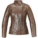 Triumph Ladies Barbour Leather Jacket Brown