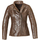 Triumph Ladies Barbour Leather Jacket Brown